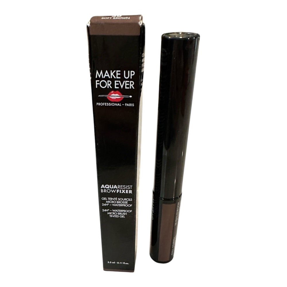 Make Up For Ever SOFT BROWN Aqua Resist Brow Fixer Waterproof Tinted Eyebrow Gel